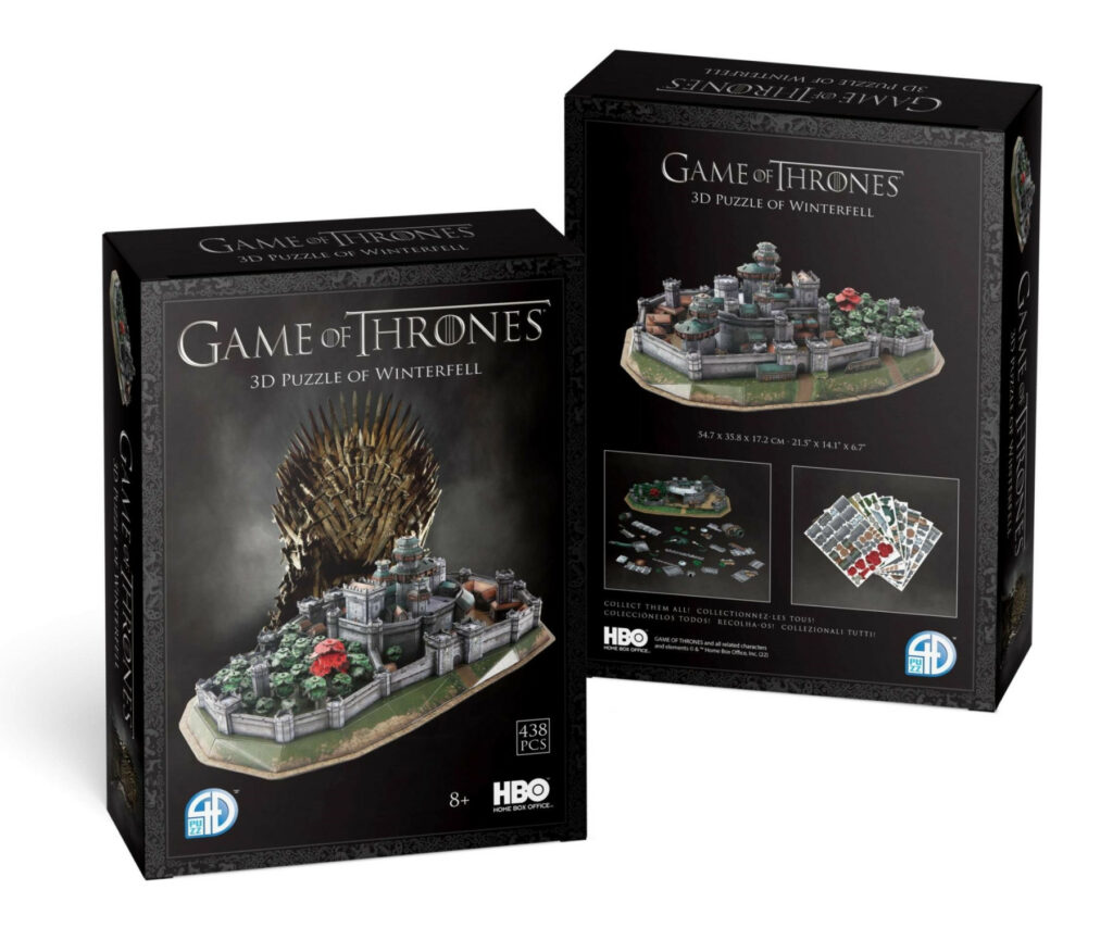 Puzzle 3D Game Of Thrones – Winterfell – 430 Pièces – Maquette 55x35x17 Cm – Sans Colle Ni Ciseaux – Dès 8 Ans