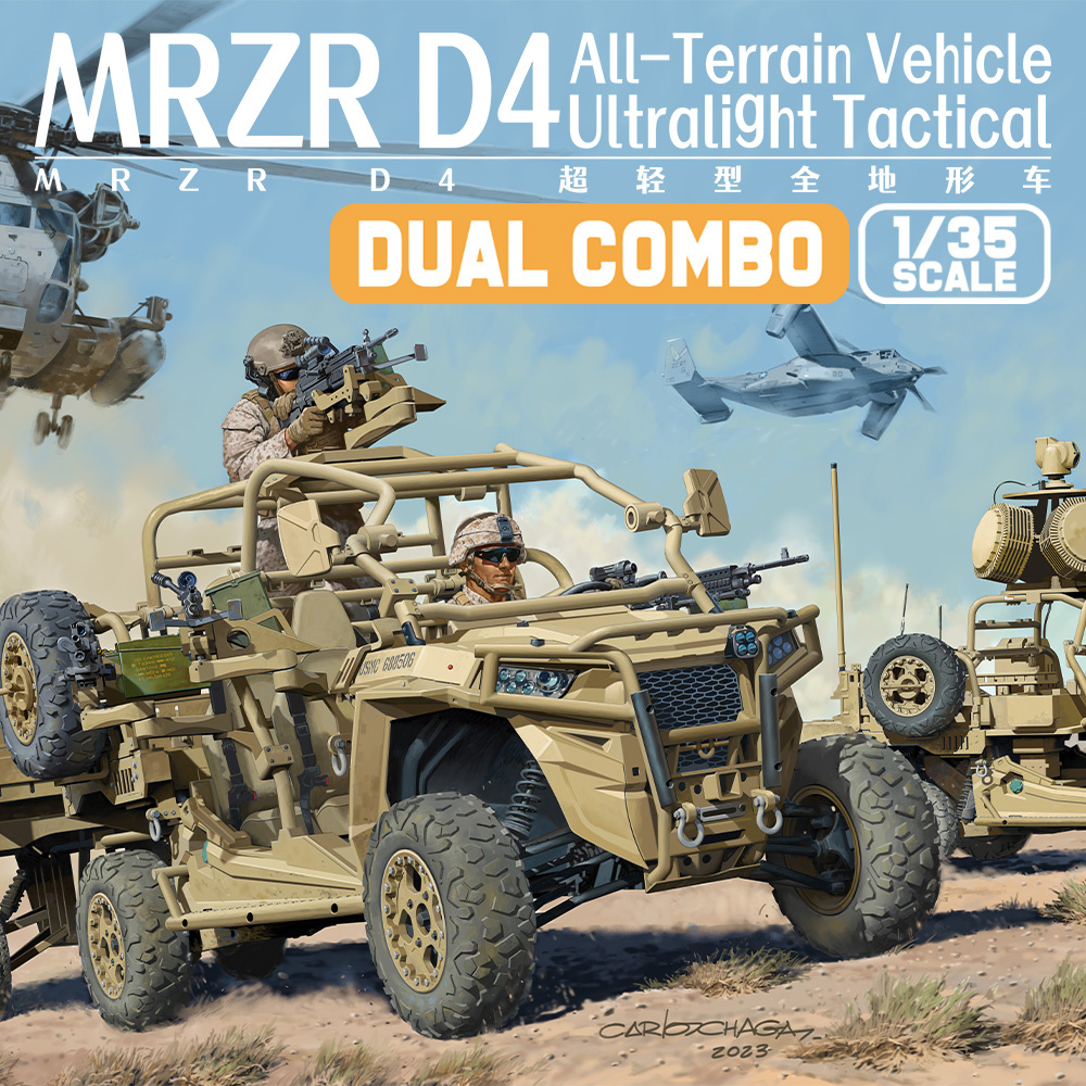 Magic Factory 2005 1/35 MRZR D4 Ultralight Tactical All-Terrain Vehicle (Dual Combo/Two vehicles in one kit)