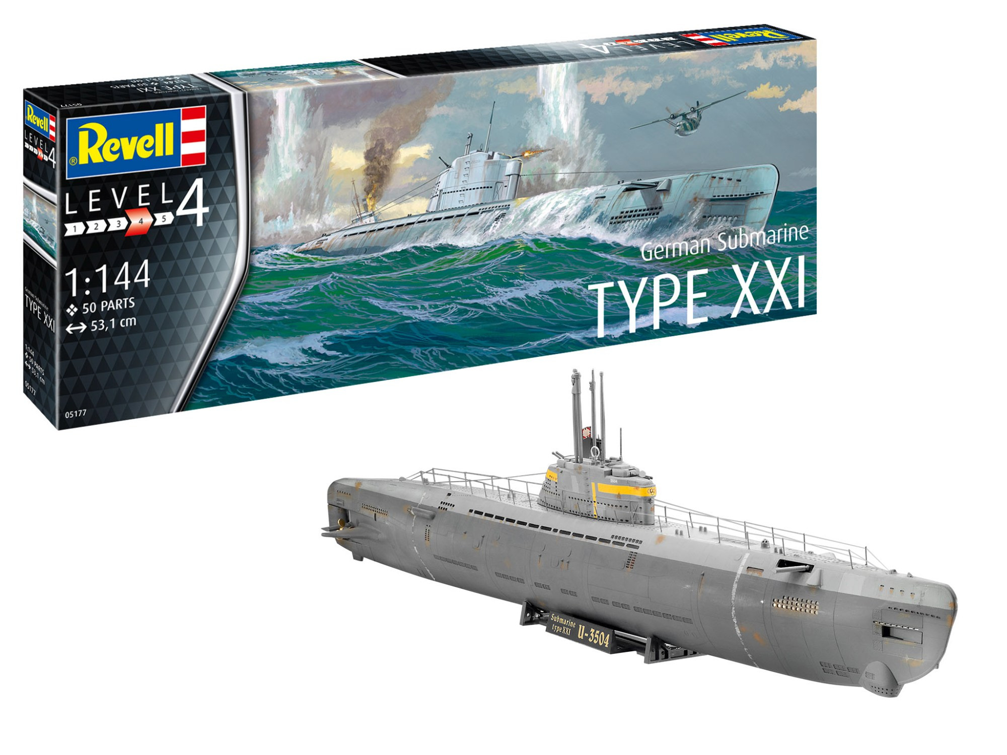 REV05177 1/144 GERMAN SUBMARINE TYPE XXI