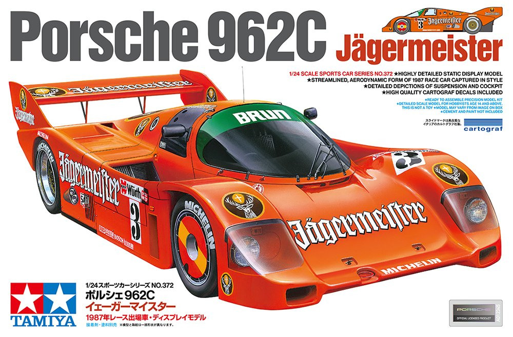 Tam24372 1/24 Porsche 962C Jagermeister - Image 2