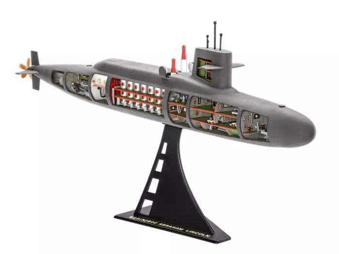 Rev05185 Revell 1/253 SSB Abraham Lincoln Submarine Plastic Model Kit with interior - Image 2