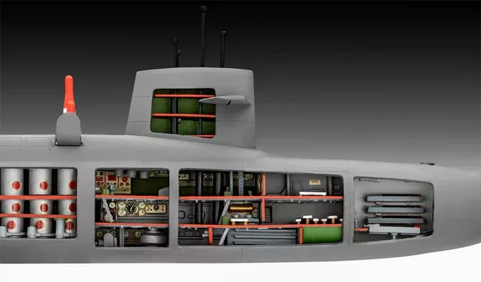 Rev05185 Revell 1/253 SSB Abraham Lincoln Submarine Plastic Model Kit with interior - Image 3