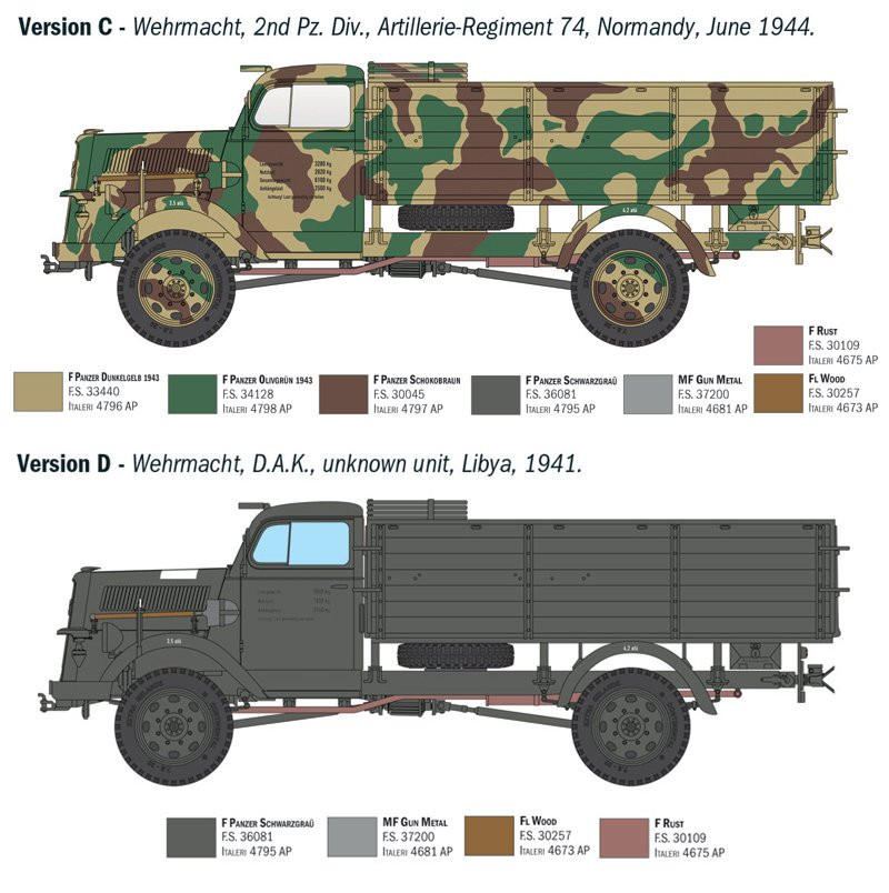 Ita6760 1/35 Kfz.305 Opel Blitz Typ A 4x4 - Image 2